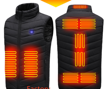 Chaleco Térmico Calefactable USB de 9 Zonas para Caza y Senderismo en Invierno